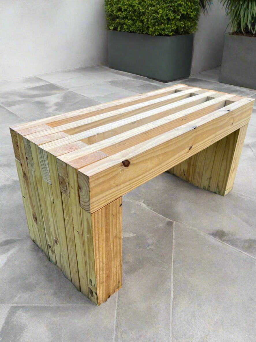 Handmade Customizable Solid Pine Harmony Bench