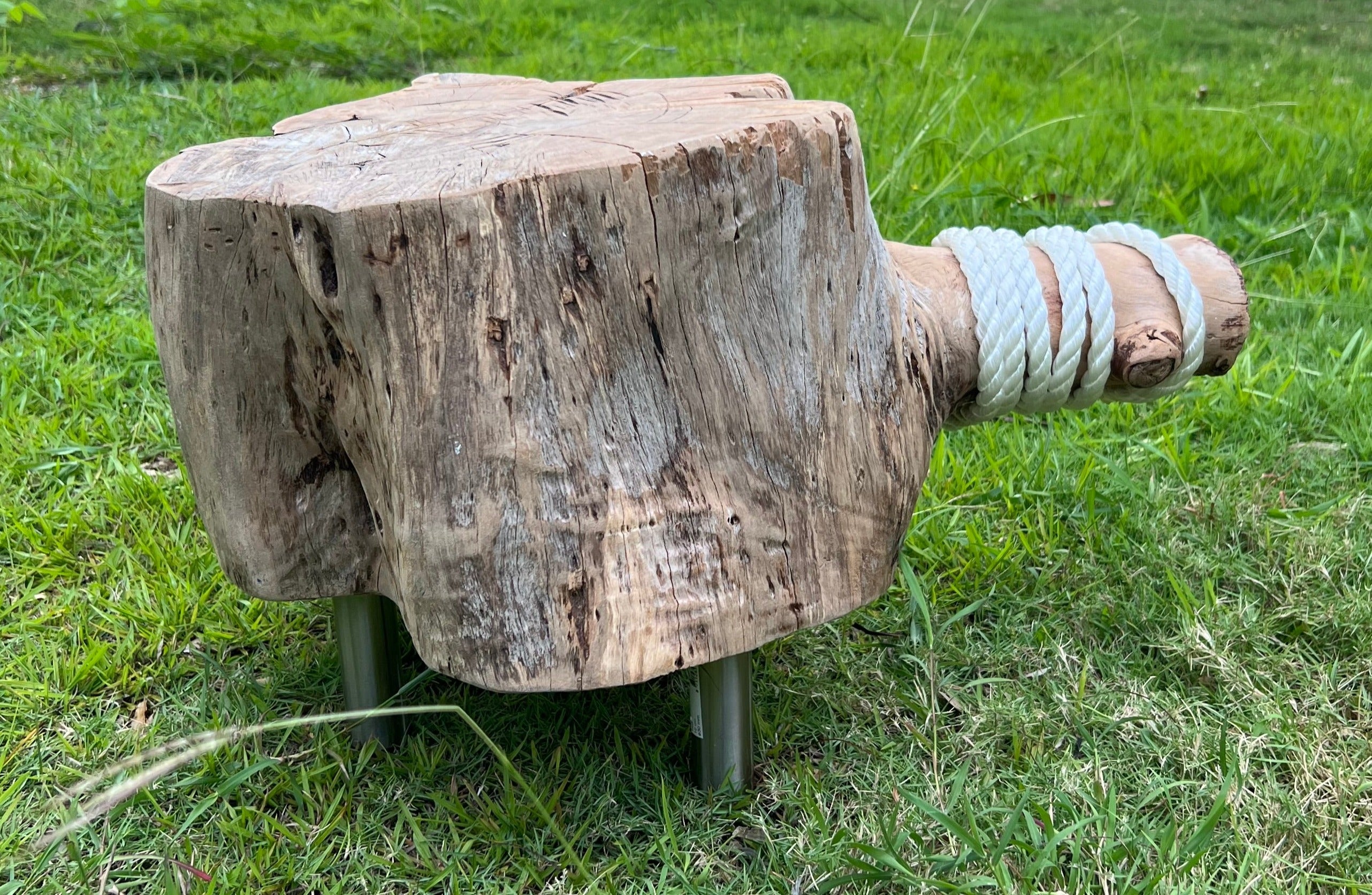 Handmade Casuarina Wood Side Table or Footstool