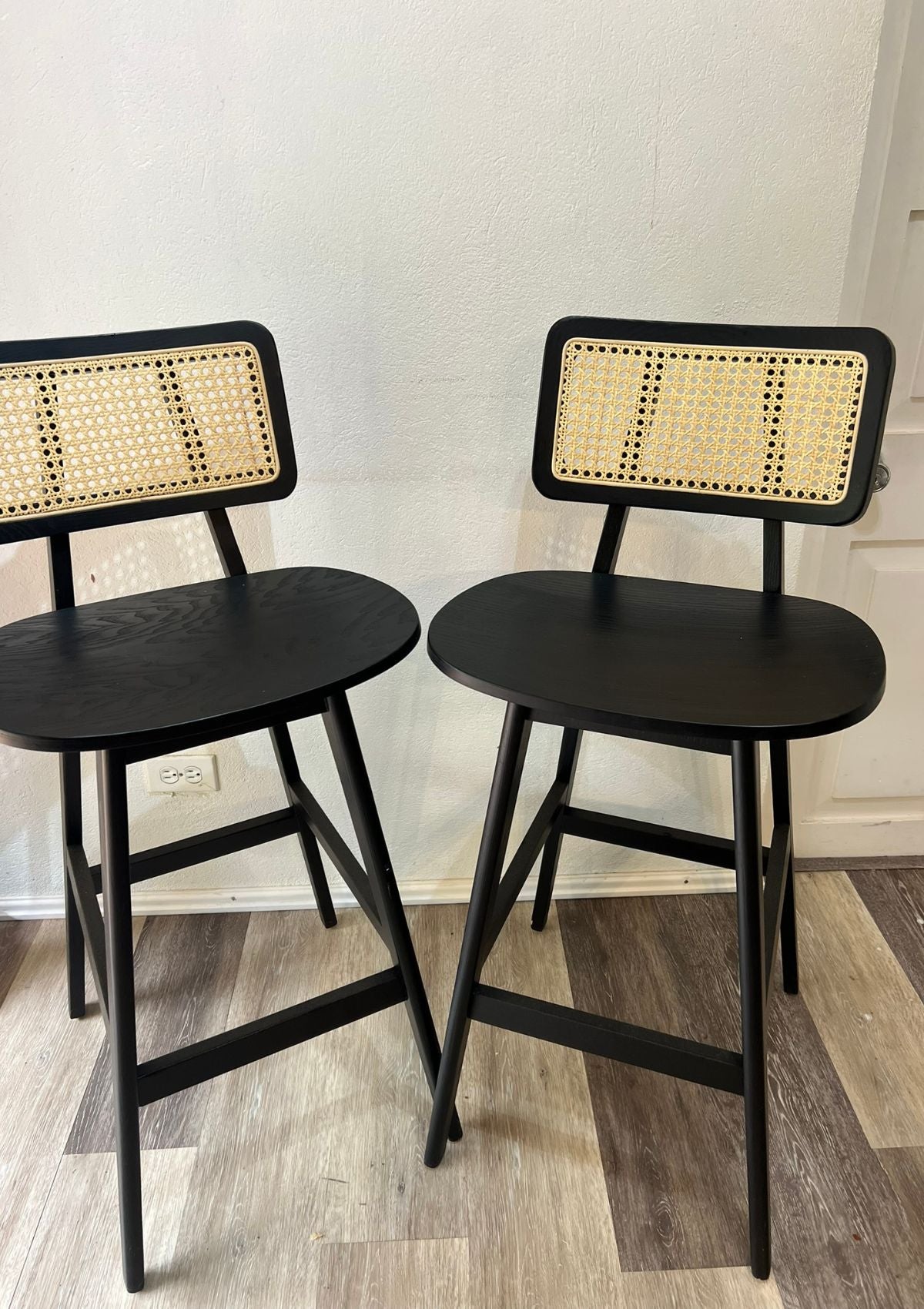 Unique Bar Stools with Caning